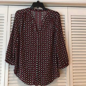 Long sleeve lips blouse!